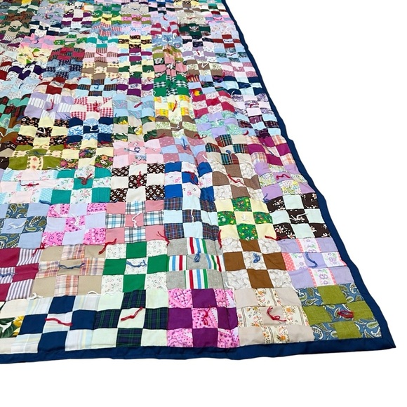 Handmade Quilted Pillow Quillow American Flag Mini Square Patchwork - Picture 6 of 16